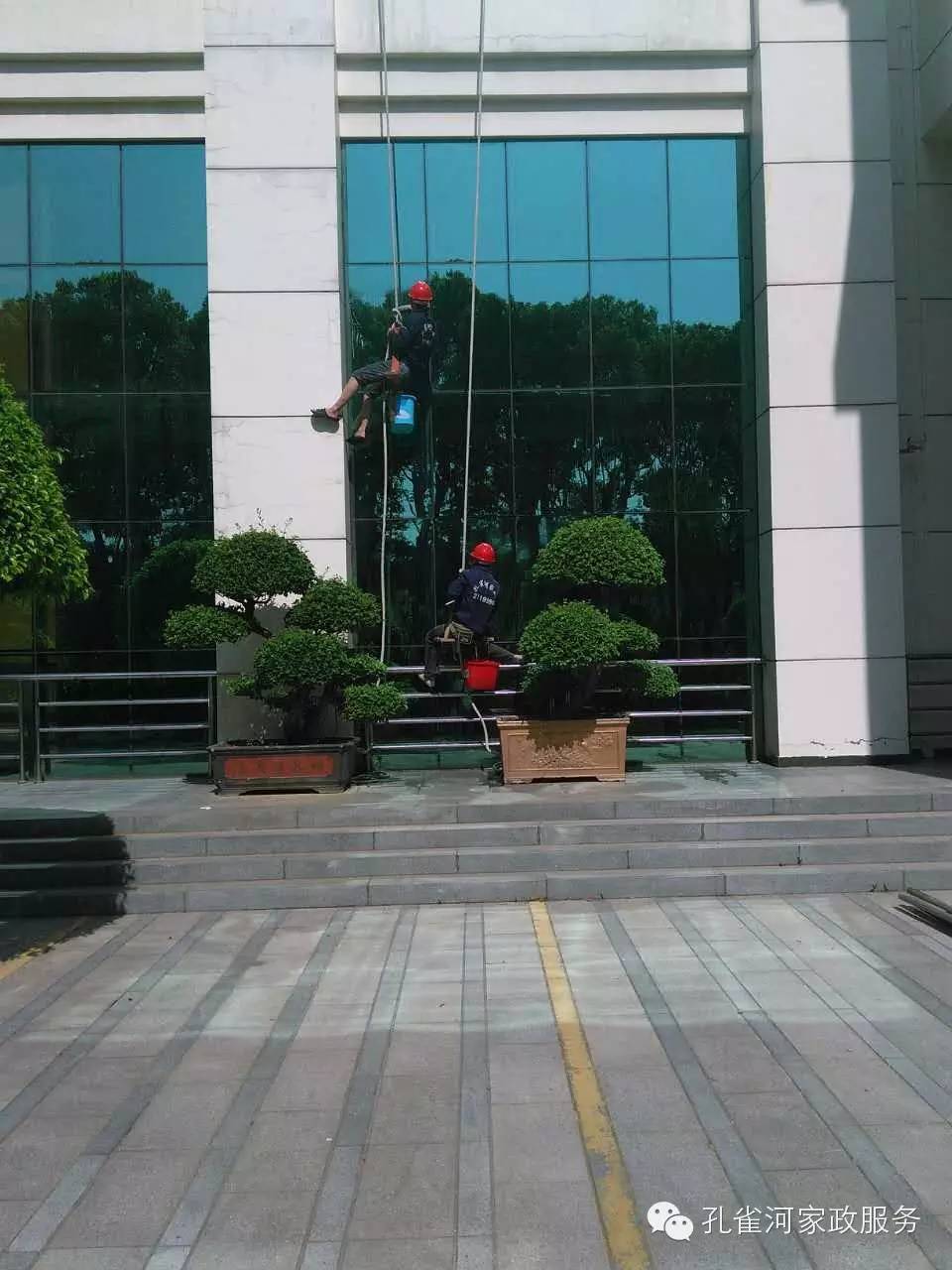 廈門孔雀河工程部在行動(dòng)——高空外墻清洗記